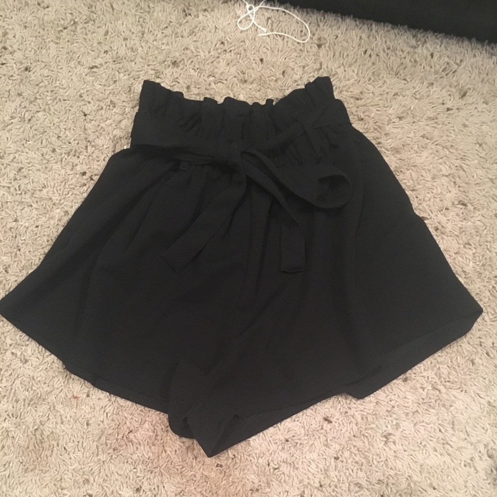 Black high wasted shorts